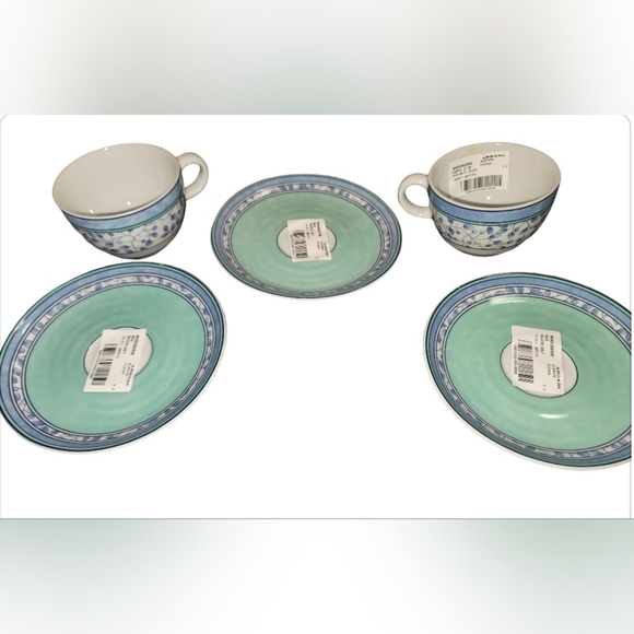 Mikasa China SL104 SUSANNE Flat Cup & Saucer Set of 2 cups and 3 Saucers NWT - Picture 10 of 10